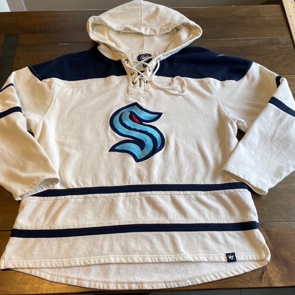 Seattle Kraken '47 Rockaway Lace-Up Pullover Hoodie - Picture 2 of 10